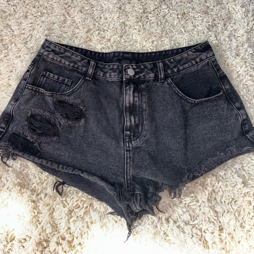 Black Jean shorts